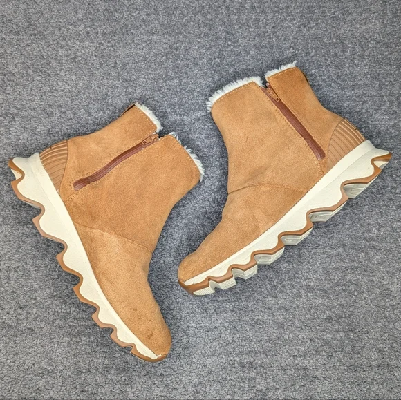 Sorel Kinetic Ankle Boots Waterproof Suede Tan Women's 7 - Picture 13 of 16